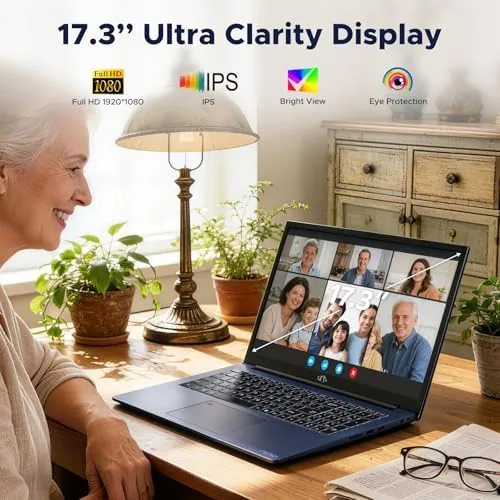 Another view of the NIMO 17.3" Light Gaming-AI-Laptop, AMD R7-8745HS (Up to 4.9GHz Beat