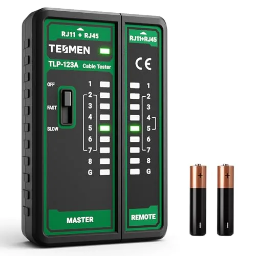 TLP-123A Network Cable Tester for RJ11 RJ45, Ethernet Wire Tool for CAT5/CAT5E/CAT6/CAT6A/CAT7/UTP&STP, LAN & Review: Tested and Rated