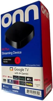 The Onn 4K Plus Streaming Device with Google TV ,  16GB in real use