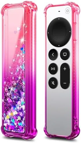 The NZND for Apple TV Remote Case, Cute Liquid Glitter TPU compared in context