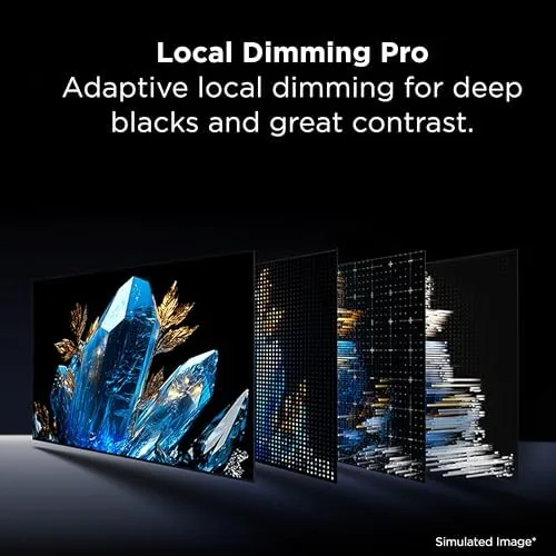 TCL QM64L displaying content in a sunlit living room