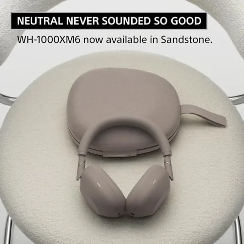 Close look at the Sony WH-1000XM6 The Best Noise Cancelling Wireless Headphones, Sandstone | build quality