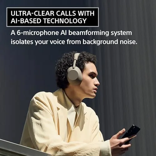 The Sony WH-1000XM6 The Best Noise Cancelling Wireless Headphones, Sandstone | compared in context