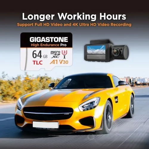 Another view of the 【5 Yrs Free Data Recovery】【Dash Cam】 GIGASTONE 64GB Micro SD
