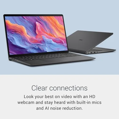 Dell 15.6 laptop closed on a desk in an office setting