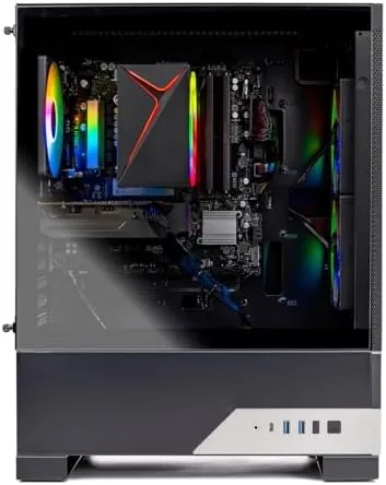 The interior of the Nebula 2 showing the RTX 3050, memory, and CPU cooler