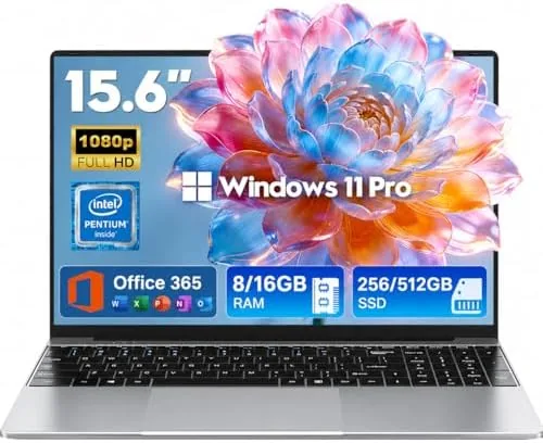 2026 15.6-inch Windows 11 Pro laptop open on a student desk