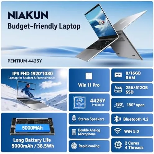 Close up of the 2026 laptop keyboard and screen