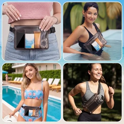 The 4 Pcs Waterproof Fanny Pack Phone Pouch Dry Bag for compared in context
