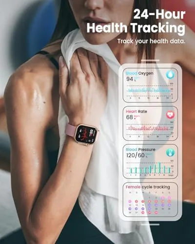 Detail shot of the Smart Watch for Women for iPhone Android:1.85" Smartwatch Fitness Tracker features