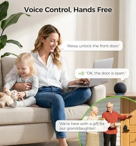 The Smart Lock Keypad Door Lock with Handle, WiFi Keyless Entry compared in context