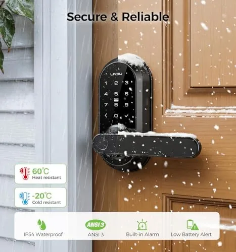 Testing the Smart Lock Keypad Door Lock with Handle, WiFi Keyless Entry over two weeks