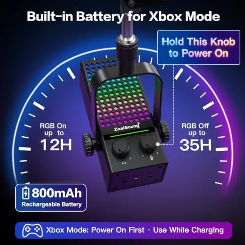The ZealSound Gaming Microphone for Xbox with Boom Arm, USB Microphone compared in context