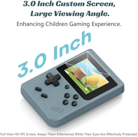 Comparison of the retro handheld with a keychain game player