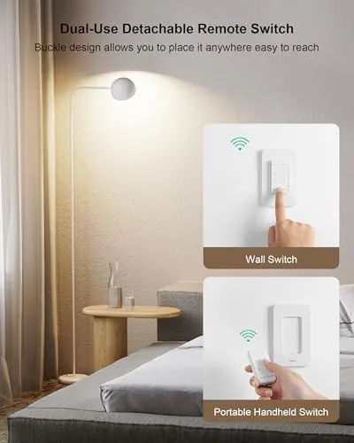 The 3 Independent Remote Control Outlets with Wireless Wall Switch | in real use