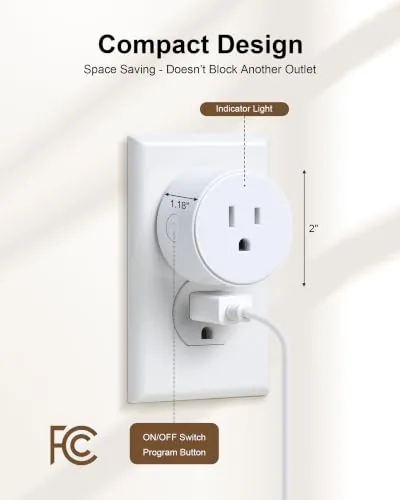 Another view of the 3 Independent Remote Control Outlets with Wireless Wall Switch |