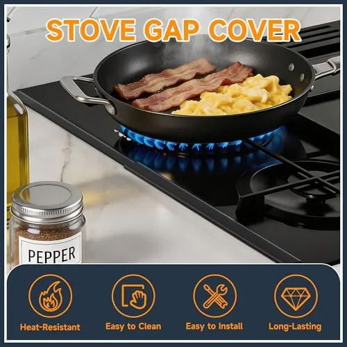 Side by side comparison of the metal gap cover with a silicone gap strip