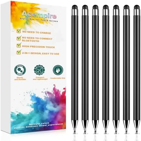 Stylus (7 Pcs), 2-in-1 Stylus Pen for Touch Screen, High Precision and Sensitivity, Suitable Review: Tested and Rated