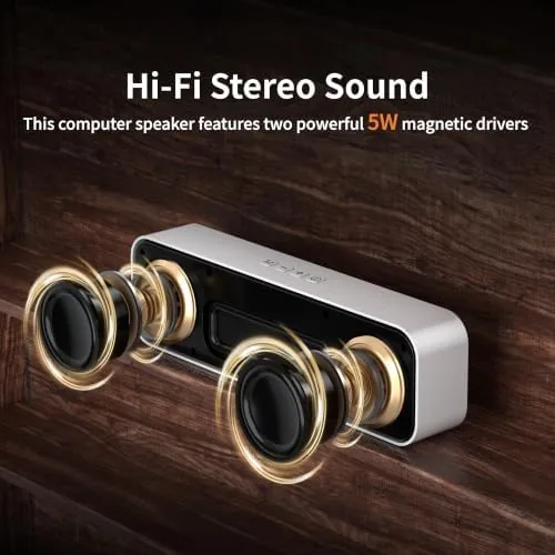 Close look at the Computer Speakers for Desktop PC,USB Powered & Plug and Play,with build quality