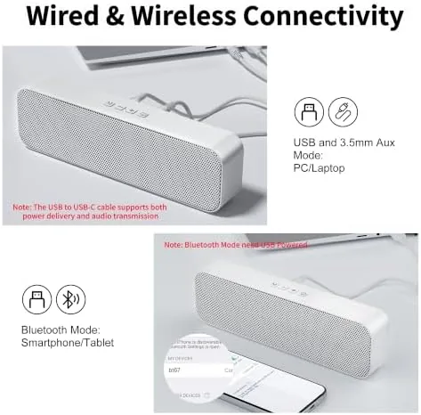 The Computer Speakers for Desktop PC,USB Powered & Plug and Play,with in real use