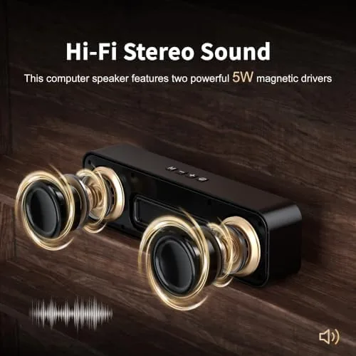 Close look at the Computer Speakers for Desktop PC,USB Powered & Plug and Play,with build quality
