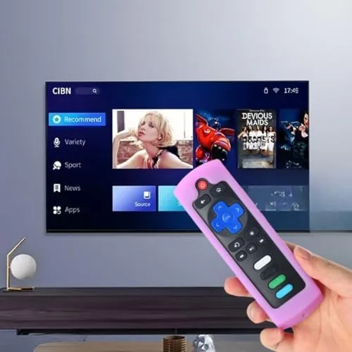 Another view of the Glow-in-the-Dark Silicone Remote Cover for Roku - Protective Case for