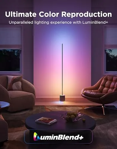 Close up of the Govee Floor Lamp 3 top panel showing the blended light effect