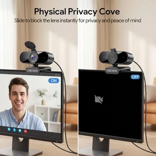 The 1080P Webcam with Microphone Noise Reduction Auto Exposure | 90°FOV compared in context