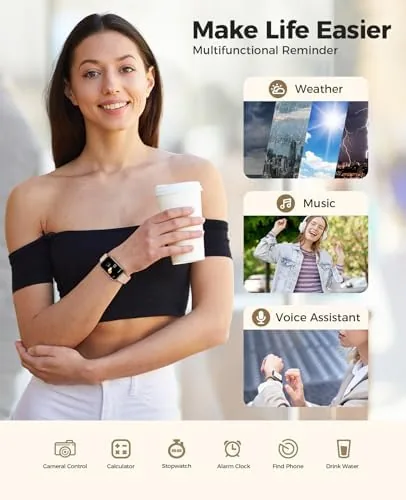 Another view of the Smart Watch Fitness Tracker, Bluetooth Call, 24/7 Health Monitor for
