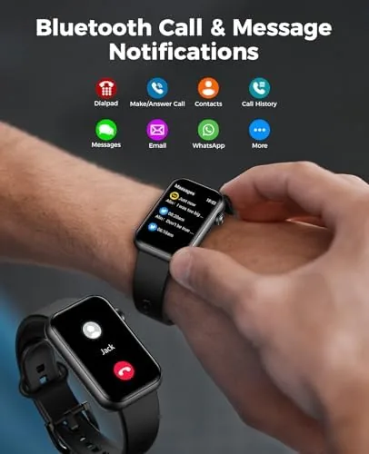 Close look at the Smart Watch Fitness Tracker, Bluetooth Call, Health Monitor for Men build quality