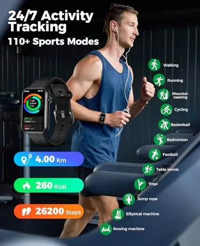 The Smart Watch Fitness Tracker, Bluetooth Call, Health Monitor for Men in real use