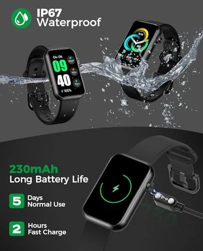 The Smart Watch Fitness Tracker, Bluetooth Call, Health Monitor for Men compared in context