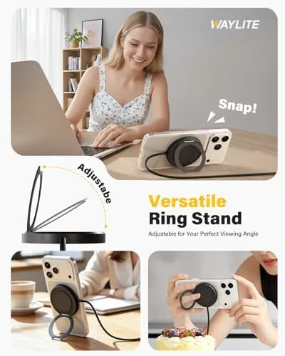 The 2Pack Magnetic Wireless iPhone Charger Fast Phone Charger with Stand in real use