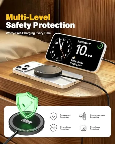 Another view of the 2Pack Magnetic Wireless iPhone Charger Fast Phone Charger with Stand