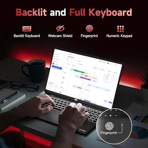Another view of the NIMO 15.6" AI Ready Gaming Laptop, 2026 Edition AMD Ryzen