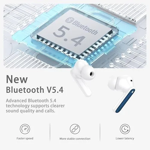 Close look at the Wireless Earbuds, Bluetooth 5.4 Headphones in Ear with HiFi Stereo build quality