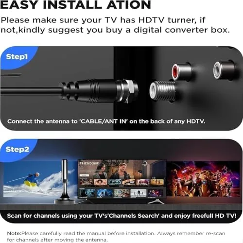 Close look at the TV Antenna Indoor for Local Channels,Digital Antenna for Smart TV build quality
