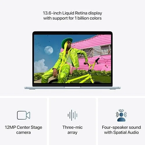 The 13-inch MacBook Air next to a 15-inch MacBook Air showing the size difference