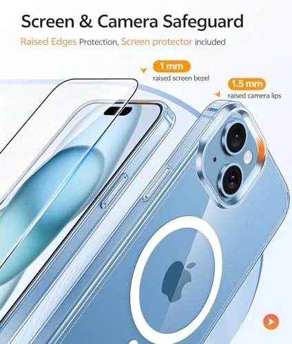 The FNTCASE for iPhone 15/14/13 Case, Fit for Magsafe, Glass Screen in real use
