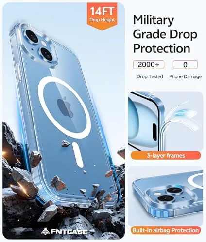 Another view of the FNTCASE for iPhone 15/14/13 Case, Fit for Magsafe, Glass Screen