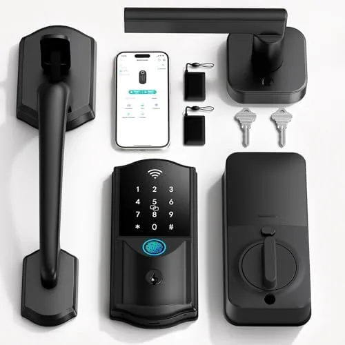 The Firstriver built-in WiFi smart lock installed on a front door