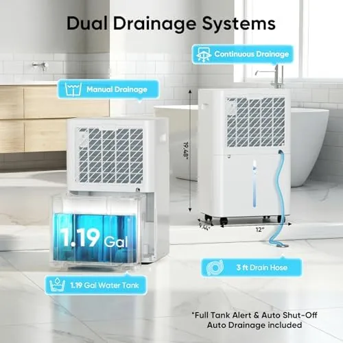 Another view of the 52 Pints Dehumidifier for Home, 4500 Sq. Ft Dehumidifier for