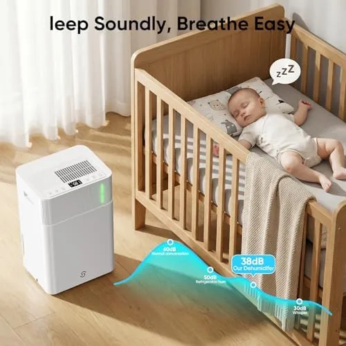 The 52 Pints Dehumidifier for Home, 4500 Sq. Ft Dehumidifier for compared in context