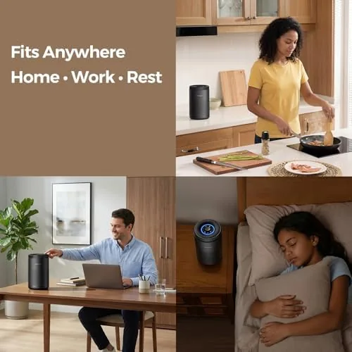 The Purivortex HEPA Air Purifier for Bedroom, AC300 Pro Black | in real use