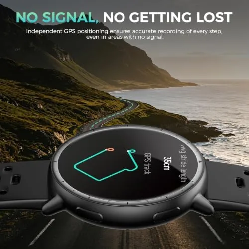 Close look at the EGQINR GPS Smart Watch for Men Women, 1.32" AMOLED, 5ATM build quality