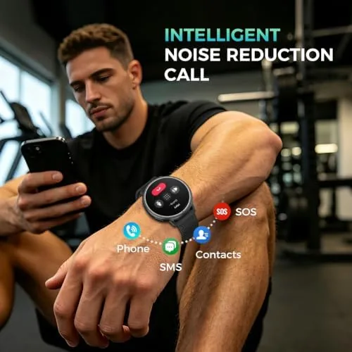 Another view of the EGQINR GPS Smart Watch for Men Women, 1.32" AMOLED, 5ATM