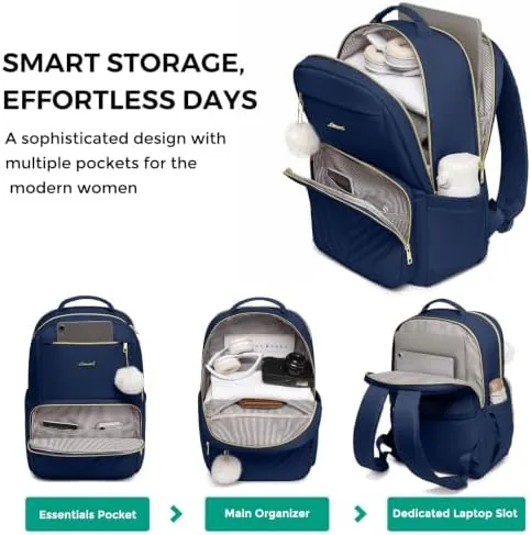 Close look at the College Backpack School Bookbag for Women: 15.6 Inch Laptop Backpacks build quality