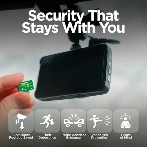 The Integral 128GB High Endurance microSD Card for CCTV, Dash Cam in real use