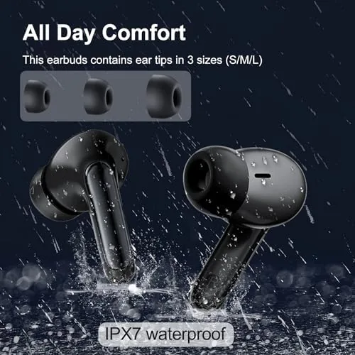 The Ear buds, Wireless Earbuds, 56Hrs, BT5.3 Headphones, ENC, IPX7 for in real use