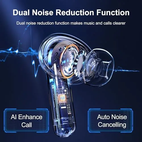 The Ear buds, Wireless Earbuds, 56Hrs, BT5.3 Headphones, ENC, IPX7 for compared in context